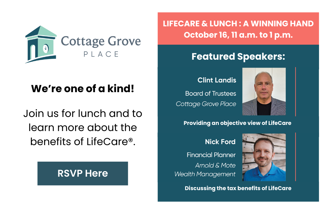 Event pop-up for LifeCare Luncheon on October 16